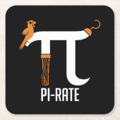 Pi-rate symbool kartonnen onderzetters (Voorkant)