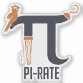 Pi-rate symbool sticker (Voorkant)