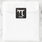 Pi-rate symbool vierkante sticker (Tas)
