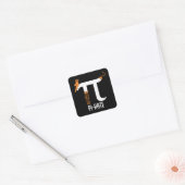 Pi-rate symbool vierkante sticker (Envelop)