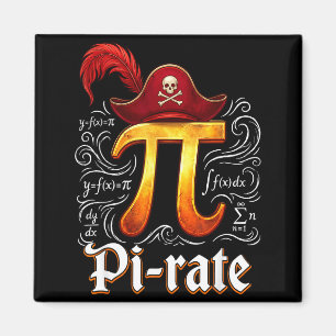 Pi Rate Wetenschap Student Wiskunde Leraar Grappig Magneet