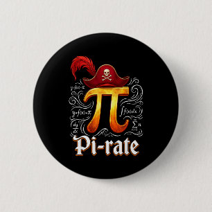 Pi Rate Wetenschap Student Wiskunde Leraar Grappig Ronde Button 5,7 Cm