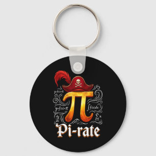 Pi Rate Wetenschap Student Wiskunde Leraar Grappig Sleutelhanger