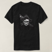 Pi-rattenpiraat Funny Wiskunde Nerd Skull T-shirt (Design voorkant)