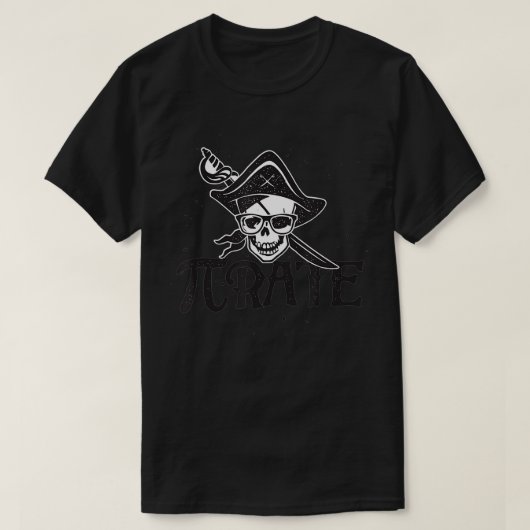 Pi-rattenpiraat Funny Wiskunde Nerd Skull T-shirt (Design voorkant)