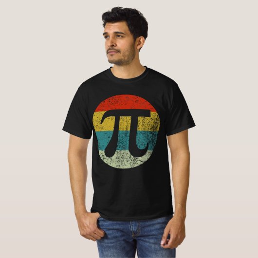 pi retro  silhouette 70s t-shirt (Voorkant volledig)