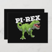 Pi Rex Day Dinosaurus Wiskunde Wiskunde Briefkaart (Voorkant / Achterkant)