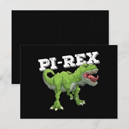 Pi Rex Day Dinosaurus Wiskunde Wiskunde Briefkaart (Voorkant / Achterkant)