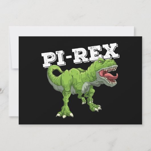 Pi Rex Day Dinosaurus Wiskunde Wiskunde Kaart (Voorkant)