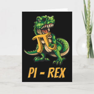 Pi-rex Tyrannosaurus Dinosaur Dino Pi-tag Wiskundi Kaart