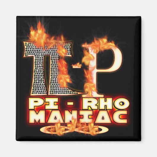 Pi - Rho MANIAC - VLAMDE GRIEKSE LETTERS (PYRO) Magneet (Voorkant)