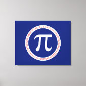 Pi Ring op Navy Blue Canvas Afdruk (Voorkant)