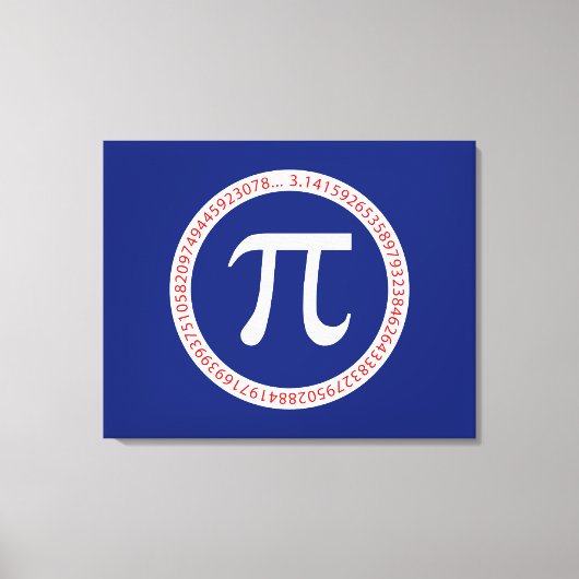Pi Ring op Navy Blue Canvas Afdruk (Voorkant)