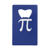 Pi Ring op Navy Blue Creditkaart Flessenopener (Achterkant)