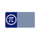 Pi Ring op Navy Blue Etiket (Voorkant)