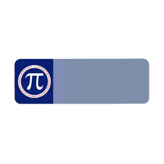 Pi Ring op Navy Blue Etiket (Voorkant)