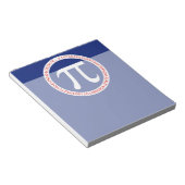 Pi Ring op Navy Blue Notitieblok (Schuin)