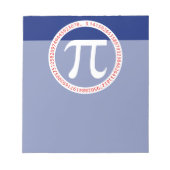 Pi Ring op Navy Blue Notitieblok (Voorkant)