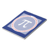 Pi Ring op Navy Blue Notitieblok (Linkerzijde)