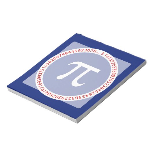 Pi Ring op Navy Blue Notitieblok (Linkerzijde)
