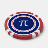 Pi Ring op Navy Blue Pokerchips (Enkel)