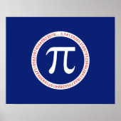 Pi Ring op Navy Blue Poster (Voorkant)