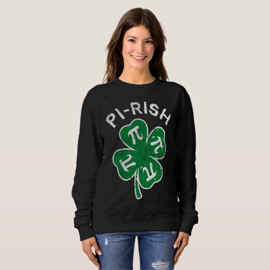 Pi rish Lucky C St Patrick's Day Distress Trui (Voorkant volledig)