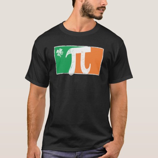 Pi Rish St Patrick's Day Irish Flag C Distressed T-shirt (Voorkant)
