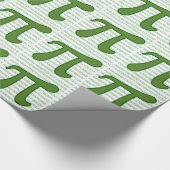 Pi Sequence Wiskunde Geek Green Cadeaupapier (Hoek)
