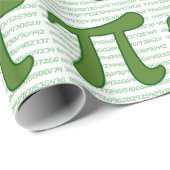 Pi Sequence Wiskunde Geek Green Cadeaupapier (Rol Hoek)
