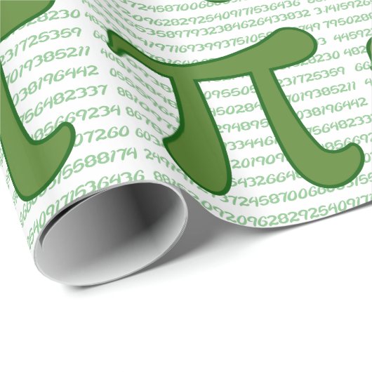 Pi Sequence Wiskunde Geek Green Cadeaupapier (Rol Hoek)