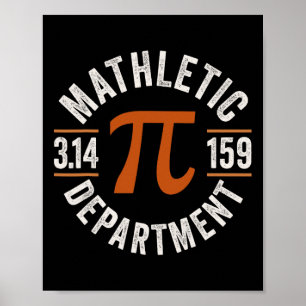 PI Shirt Docent Mathletic Afdeling Vintage 3.14 Poster