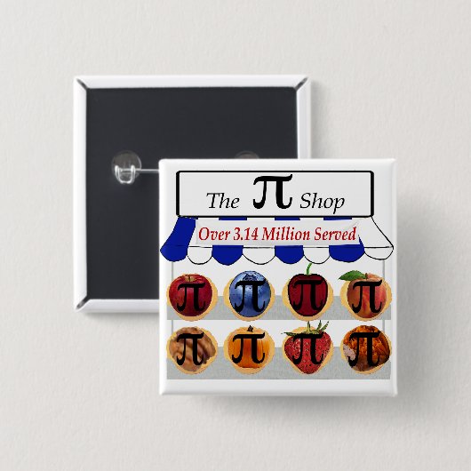 Pi Shop Vierkante Button 5,1 Cm (Voorkant /achterkant)