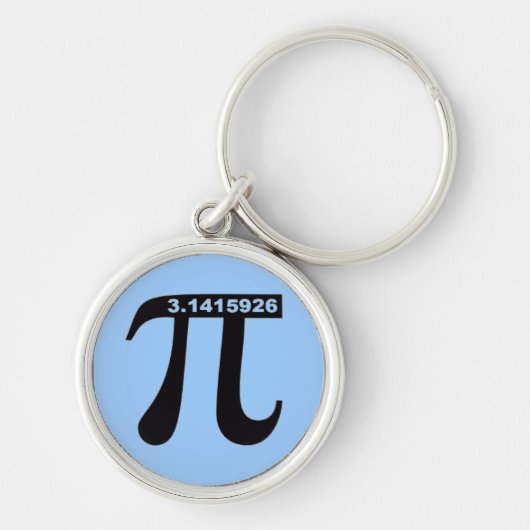 Pi-Sleutelhanger (Premium Round) Sleutelhanger (Voorkant)
