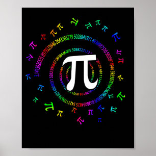 Pi Spiral Novelty voor i Day Poster