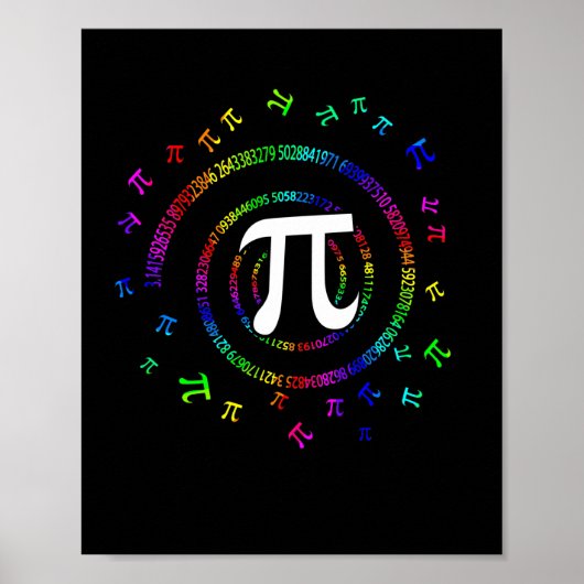 Pi Spiral Novelty voor i Day Poster (Voorkant)