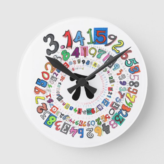 Pi sPiral Ronde Klok (Voorkant)