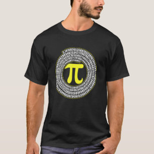 Pi Spiral Symbool Wiskunde Ondefinitief Irrationee T-shirt