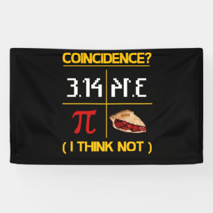 Pi staat gelijk aan incidentie Wiskunde Pun Pi Dag Spandoek