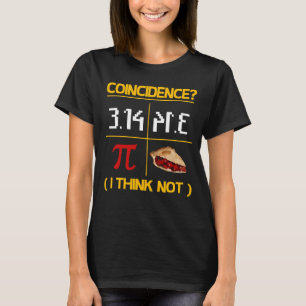 Pi staat gelijk aan incidentie Wiskunde Pun Pi Dag T-shirt