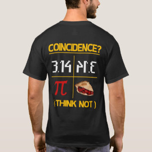 Pi staat gelijk aan incidentie Wiskunde Pun Pi Dag T-shirt
