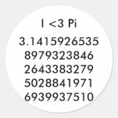 PI-sticker Ronde Sticker (Voorkant)