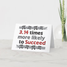 Pi Succes Grappige Wiskunde Afstudeerkaart