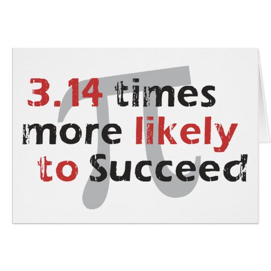 Pi succes wenskaart (Voorkant Horizontaal)