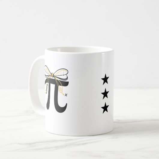 Pi Symbol Mug - Minimalist Math Pi Day Coffee Cup  Koffiemok (Voorkant links)