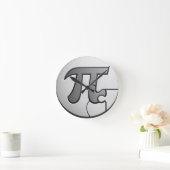 Pi Symbol Tee - Minimalist Math Pi Day Design Ronde Klok (Huis)