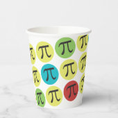 Pi-symbolen kleurrijke mod-papierbekertjes papieren bekers (Links)