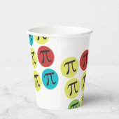 Pi-symbolen kleurrijke mod-papierbekertjes papieren bekers (Rechts)