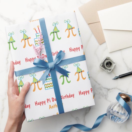 Pi Symbolen Pi Dag Gepersonaliseerde Gift Wrap Cadeaupapier (Geschenken)