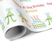 Pi Symbolen Pi Dag Gepersonaliseerde Gift Wrap Cadeaupapier (Rol Hoek)